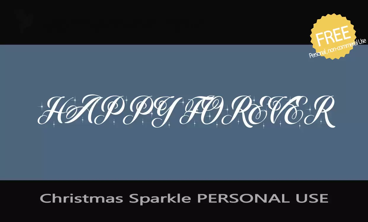 「Christmas-Sparkle-PERSONAL-USE」字体效果图