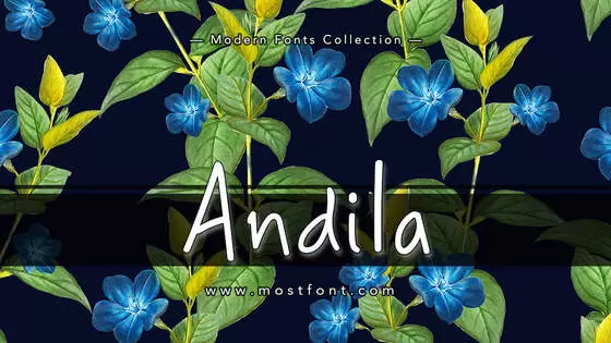 「Andila」字体排版图片