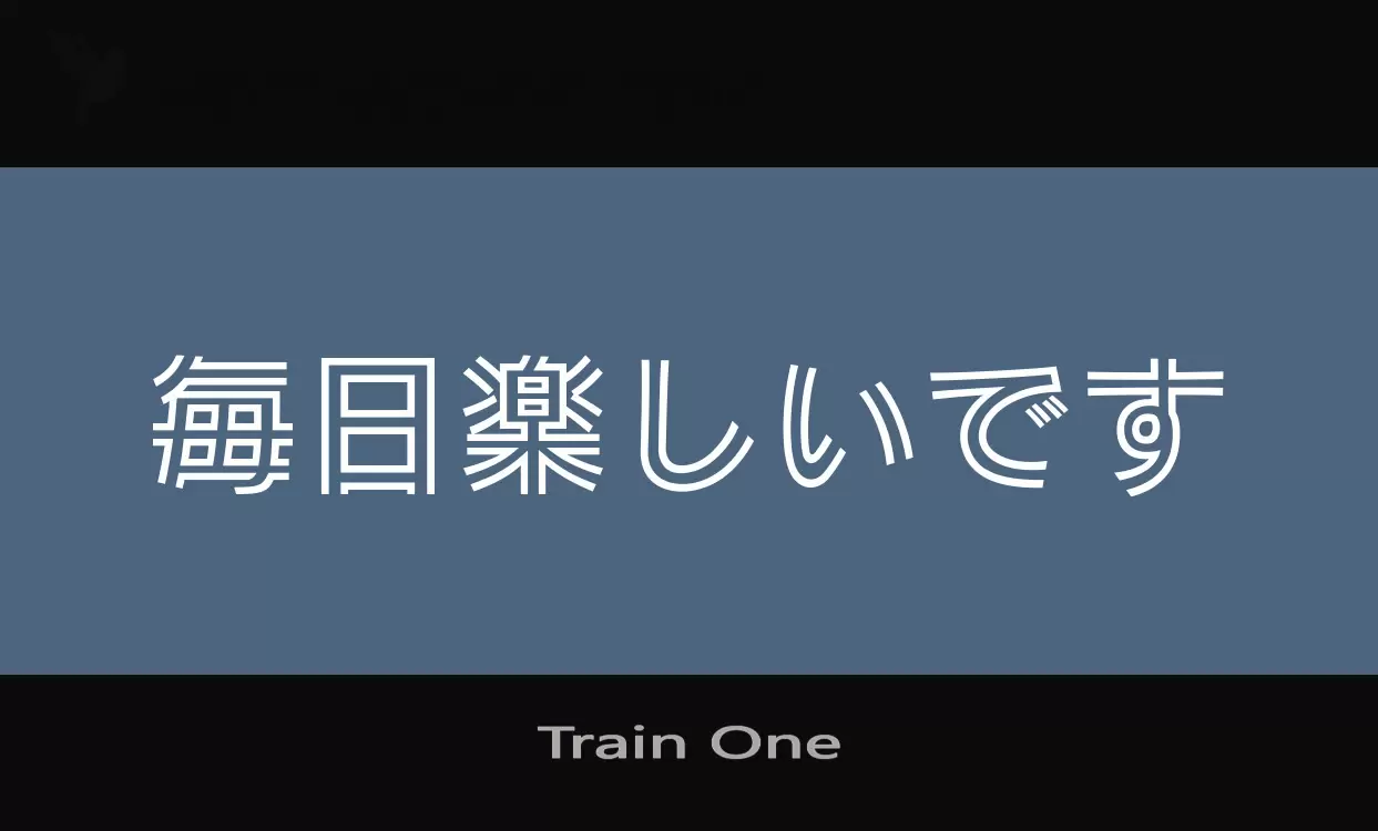 Font Sample of Train-One
