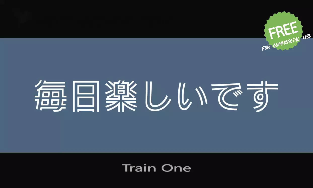 Font Sample of Train-One