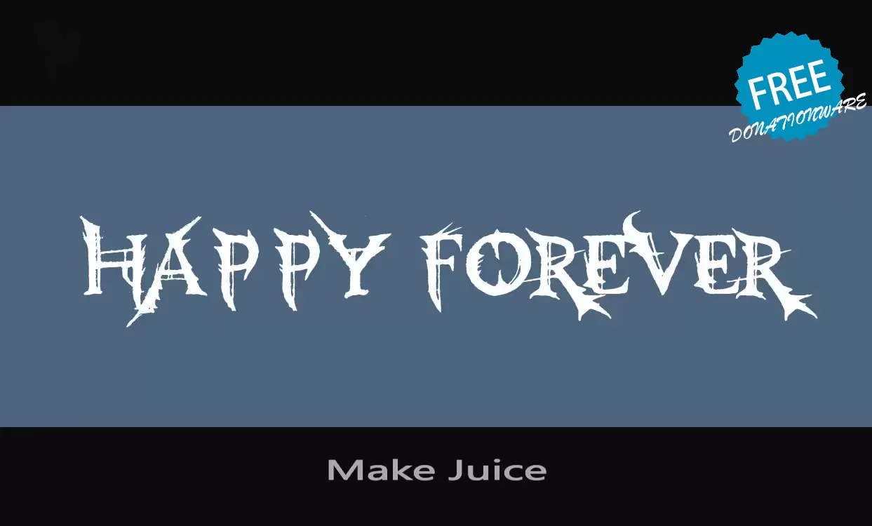 「Make-Juice」字体效果图
