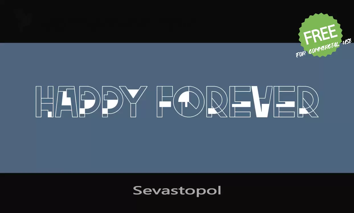 「Sevastopol」字体效果图