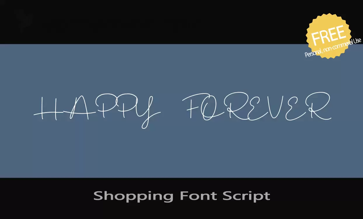 Sample of Shopping-Font-Script