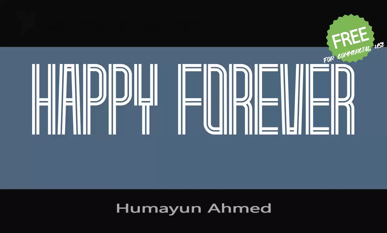 「Humayun-Ahmed」字体效果图