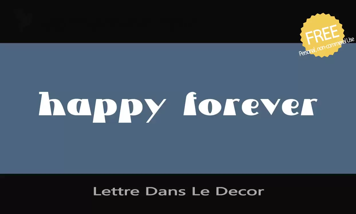 Sample of Lettre-Dans-Le-Decor