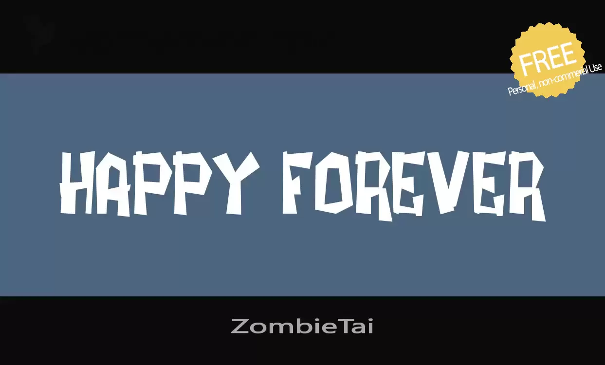 Font Sample of ZombieTai