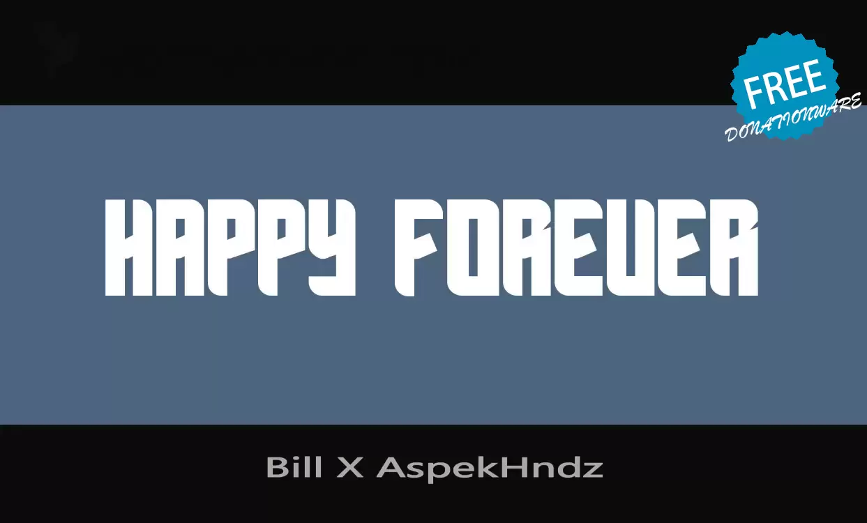 「Bill-X-AspekHndz」字体效果图