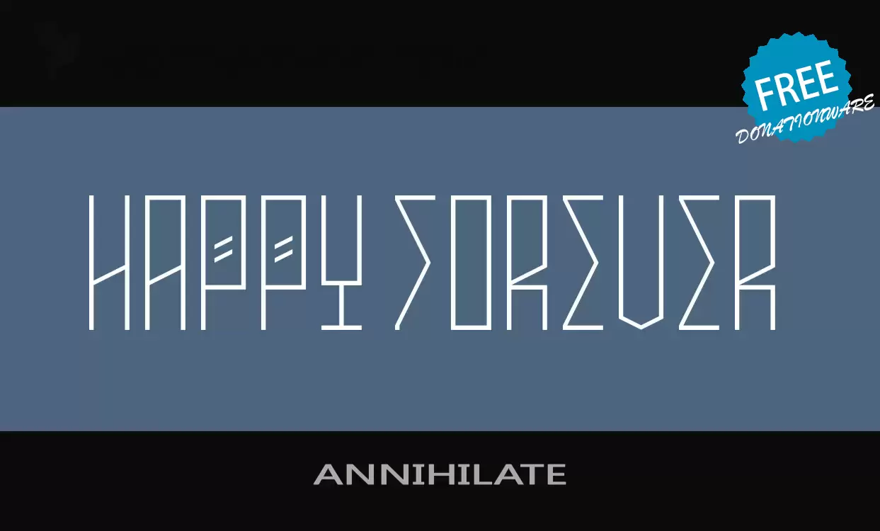 「ANNIHILATE」字体效果图