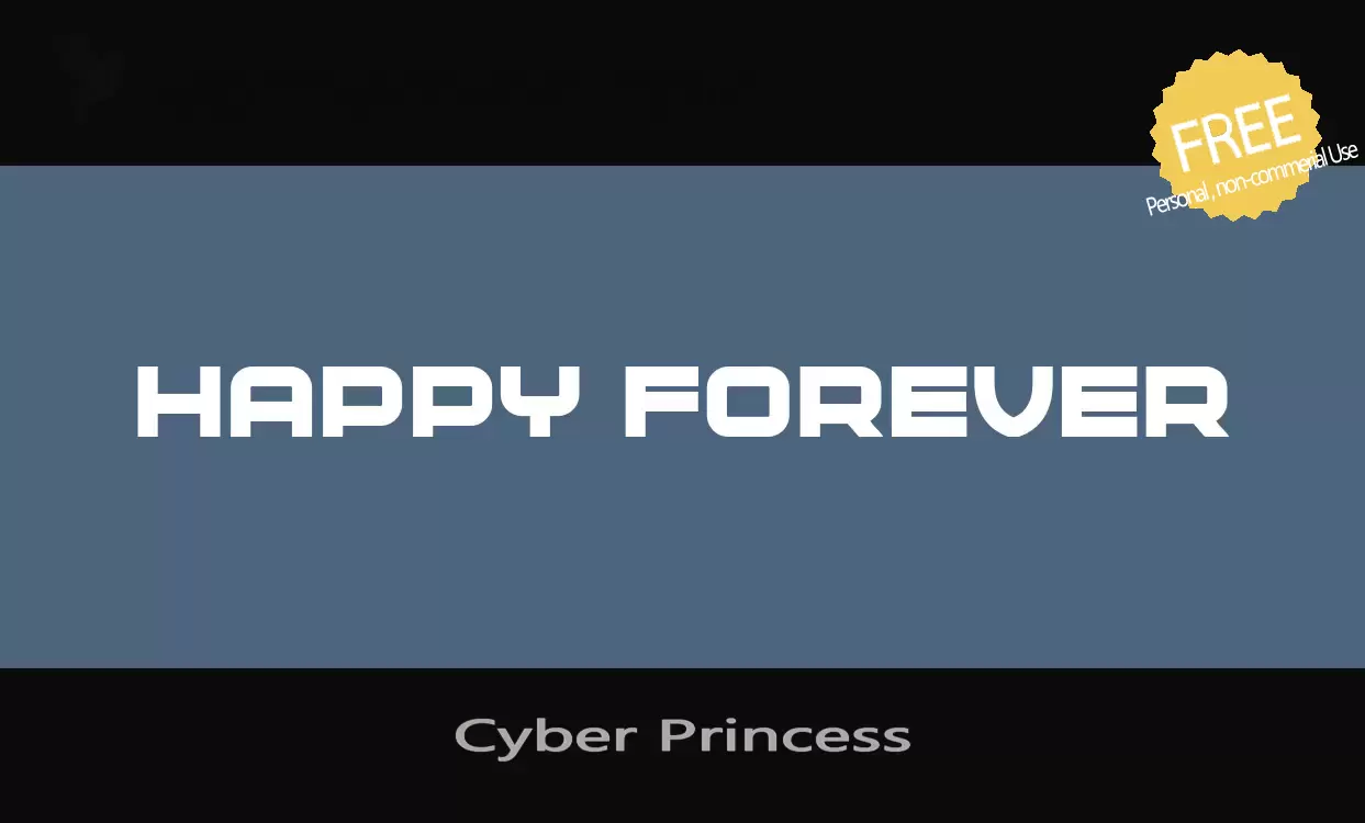 「Cyber-Princess」字体效果图