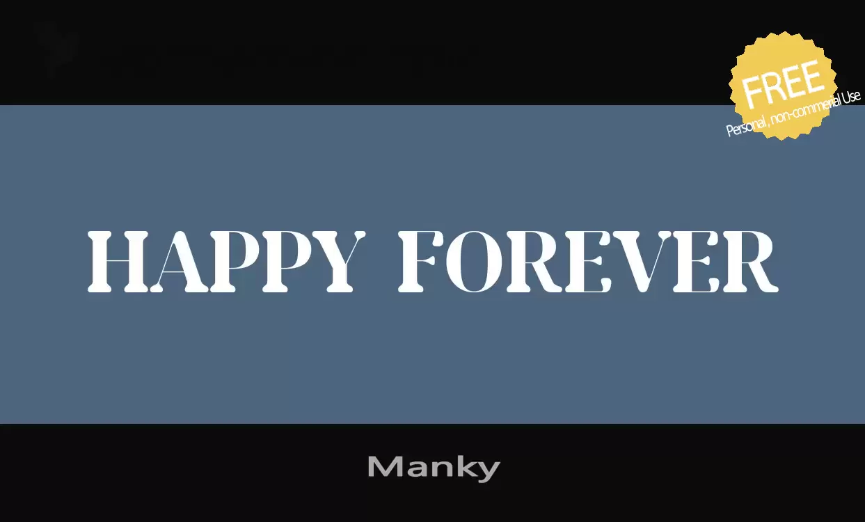 「Manky」字体效果图