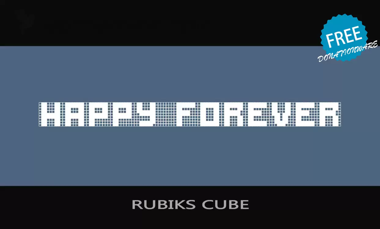 「RUBIKS-CUBE」字体效果图