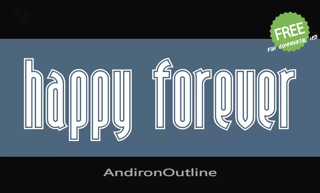 「AndironOutline」字体效果图