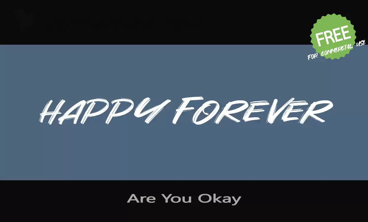 「Are-You-Okay」字体效果图