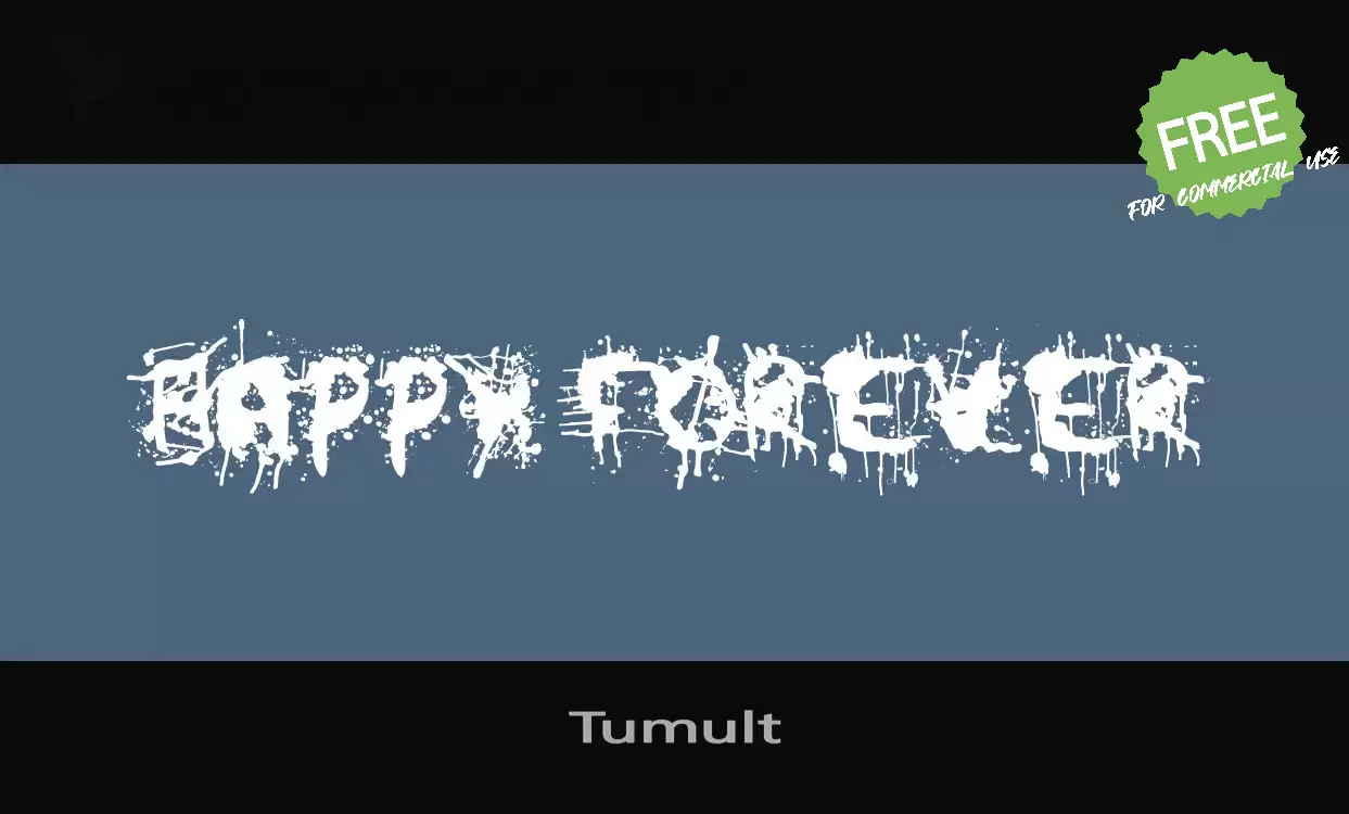 「Tumult」字体效果图