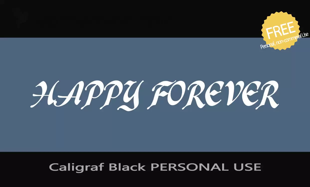 「Caligraf-Black-PERSONAL-USE」字体效果图