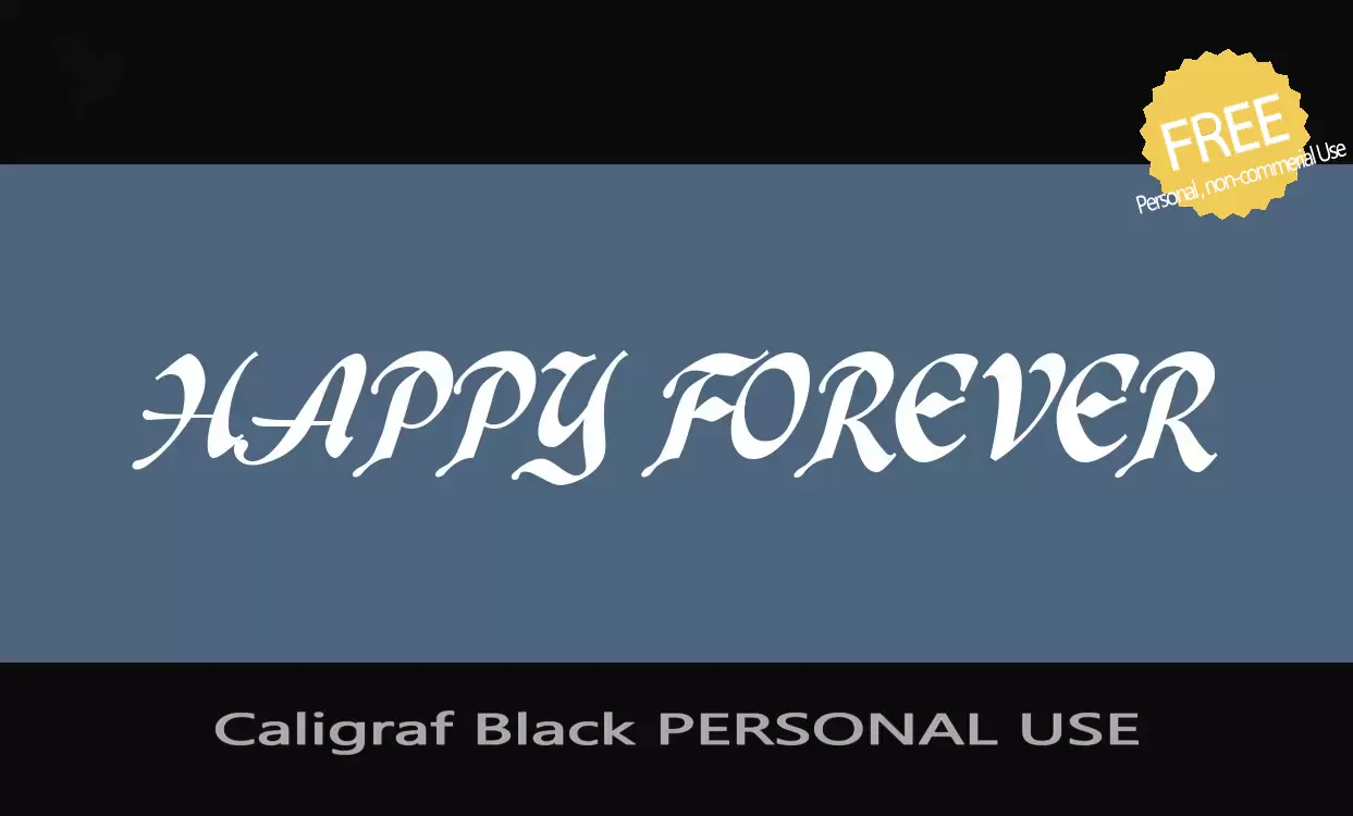 Font Sample of Caligraf-Black-PERSONAL-USE