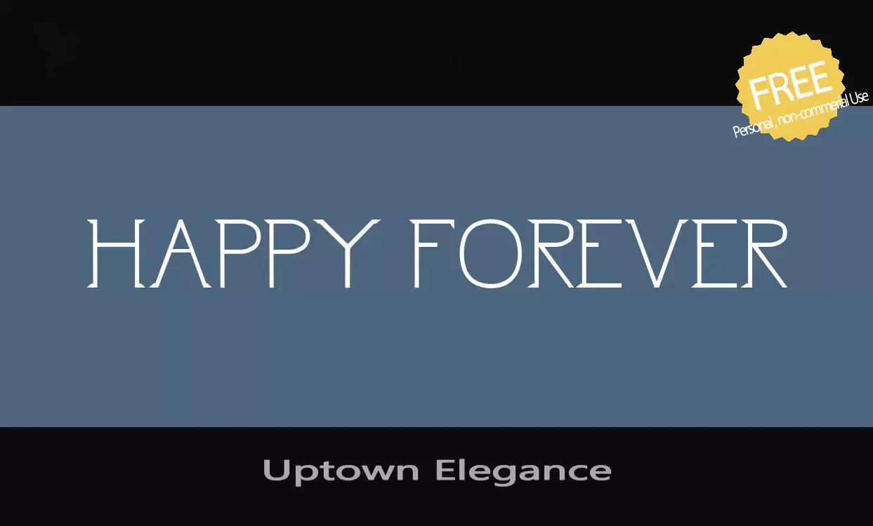 Font Sample of Uptown-Elegance