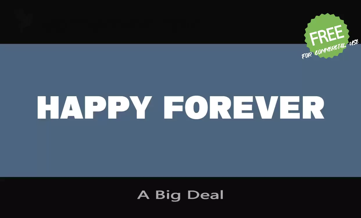 「A Big Deal」字体效果图