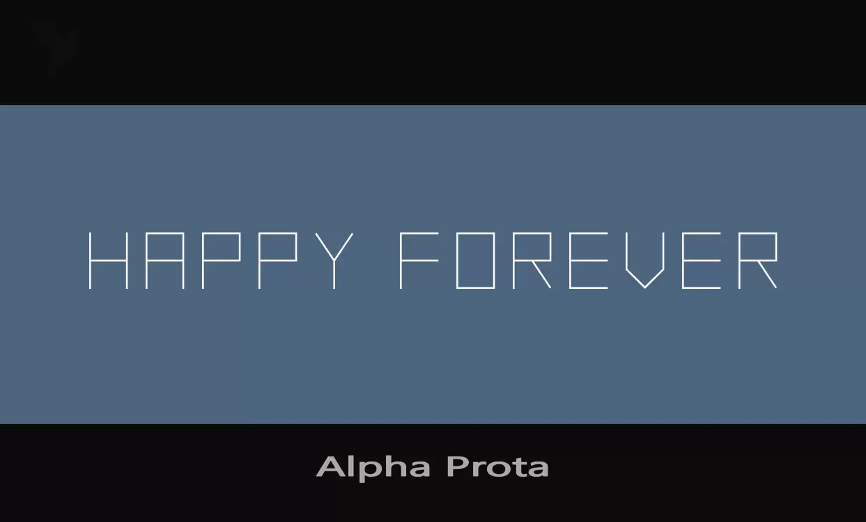 「Alpha-Prota」字体效果图