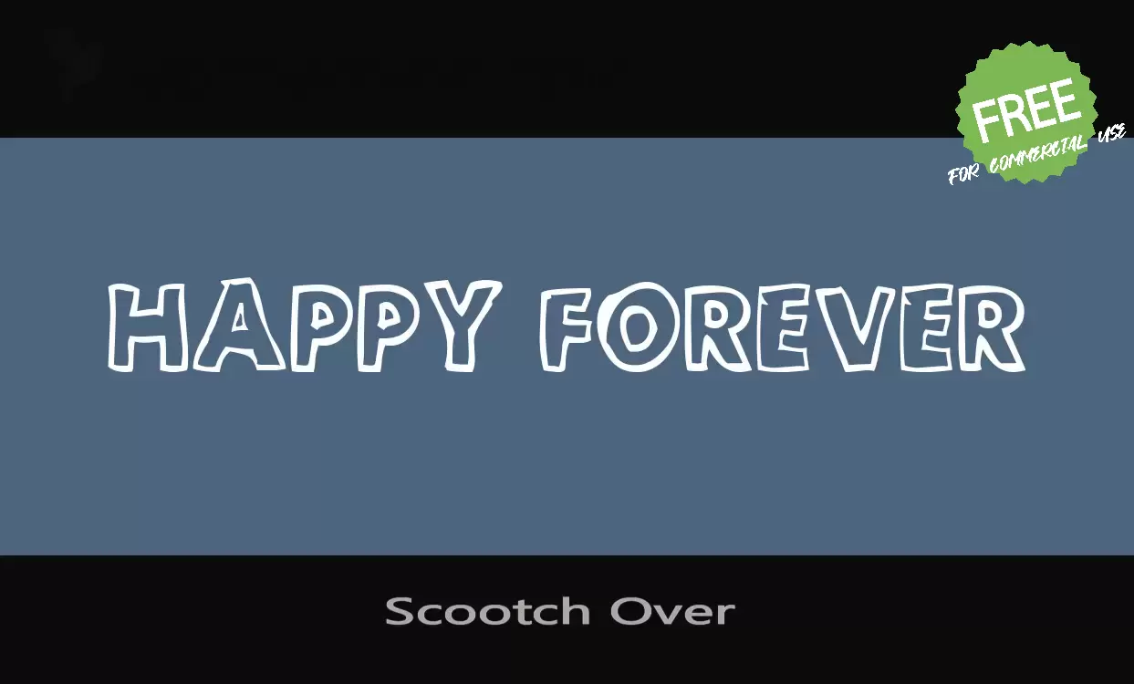 「Scootch-Over-」字体效果图
