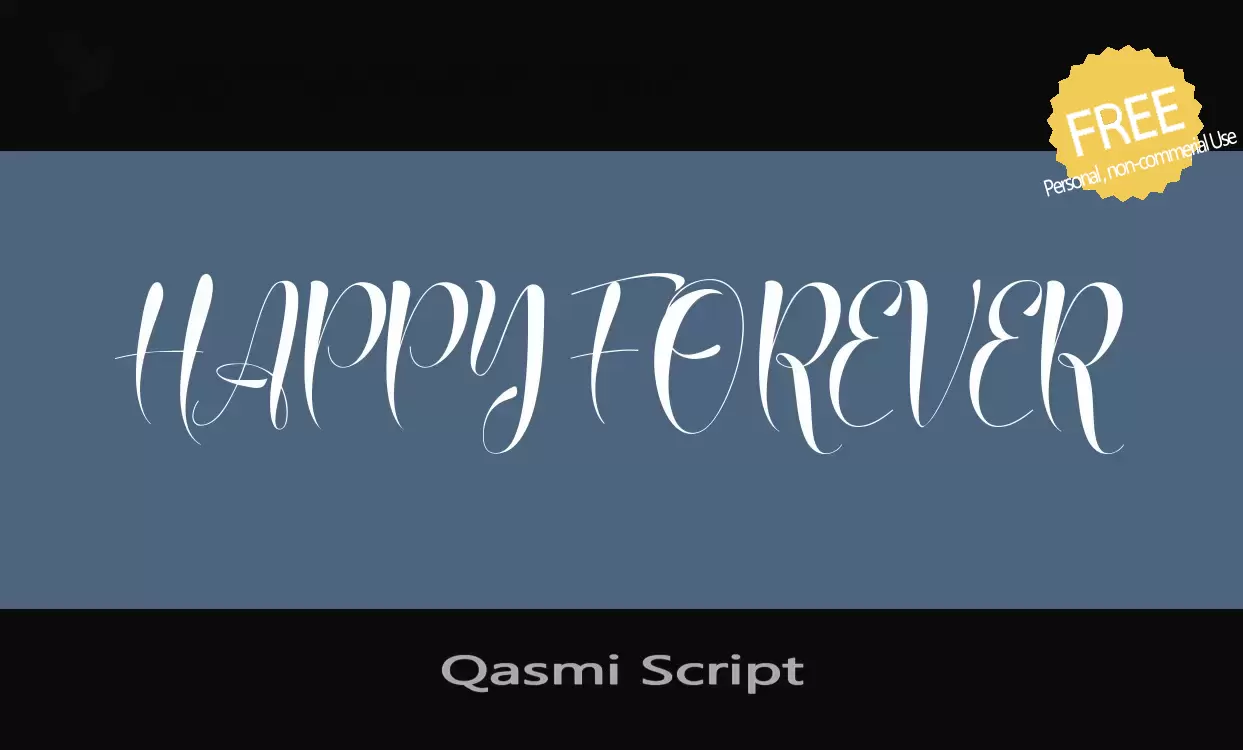 「Qasmi-Script」字体效果图