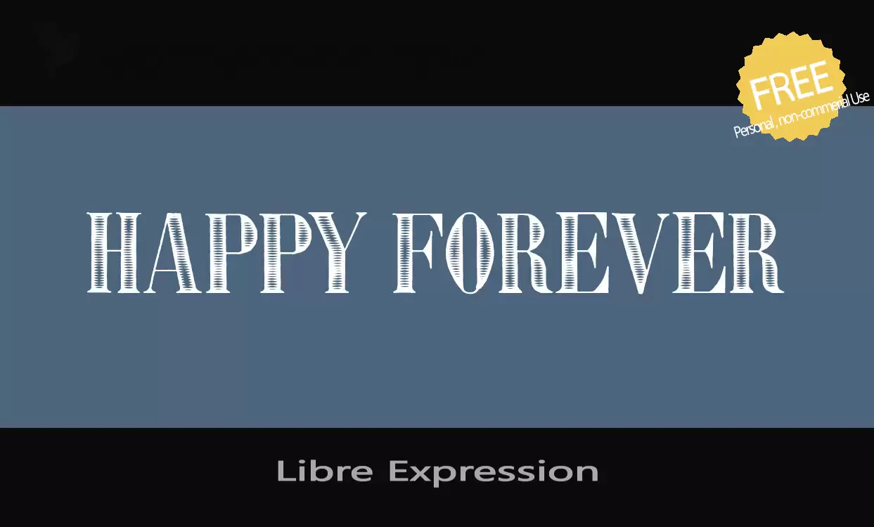 Font Sample of Libre-Expression