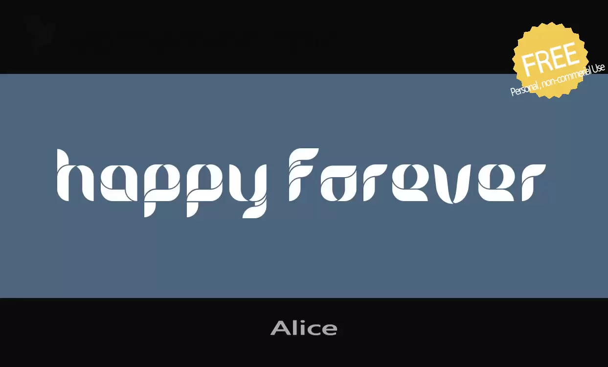 「Alice」字体效果图