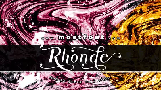 Typographic Design of Rhonde