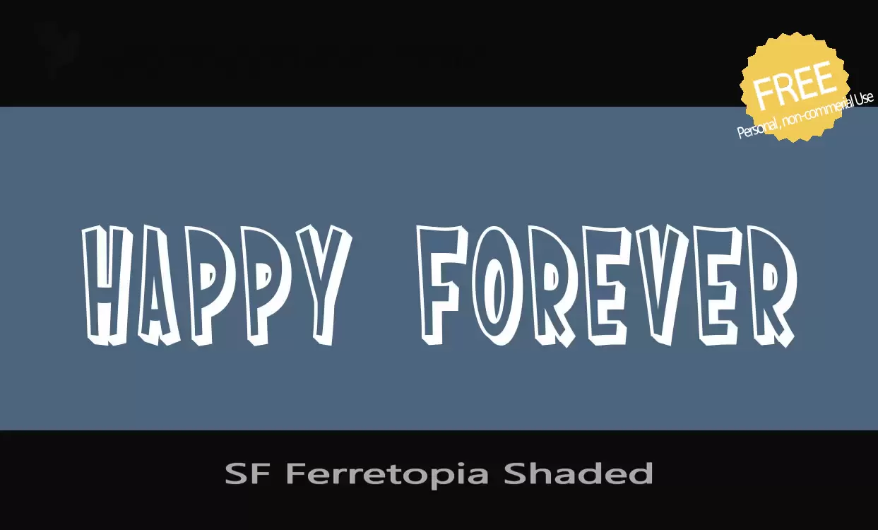 Font Sample of SF-Ferretopia-Shaded