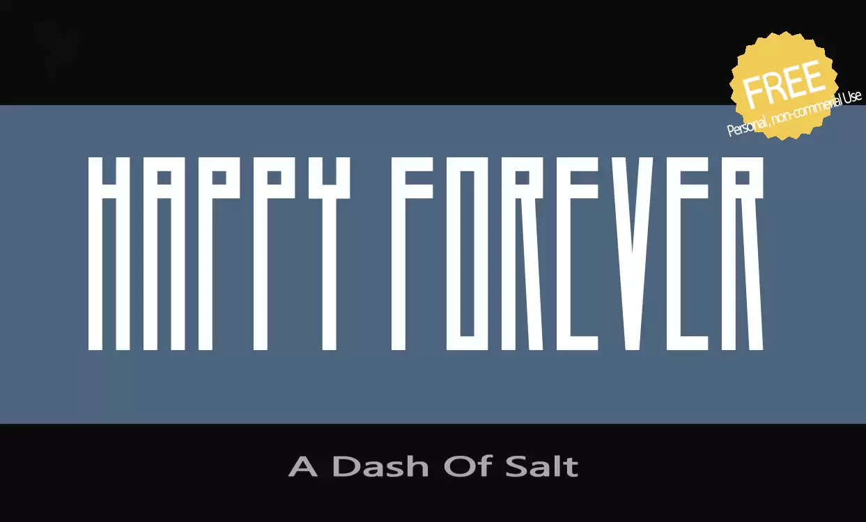 Sample of A-Dash-Of-Salt