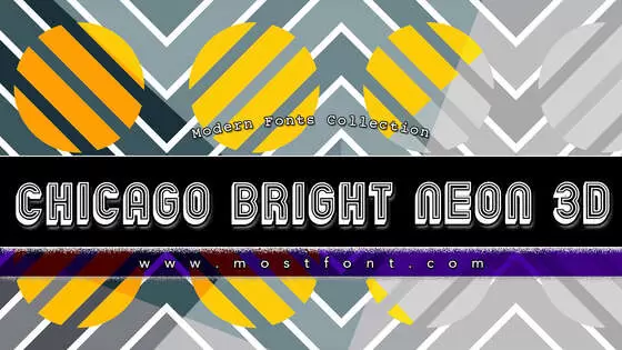 Typographic Design of Chicago-Bright-Neon-3D