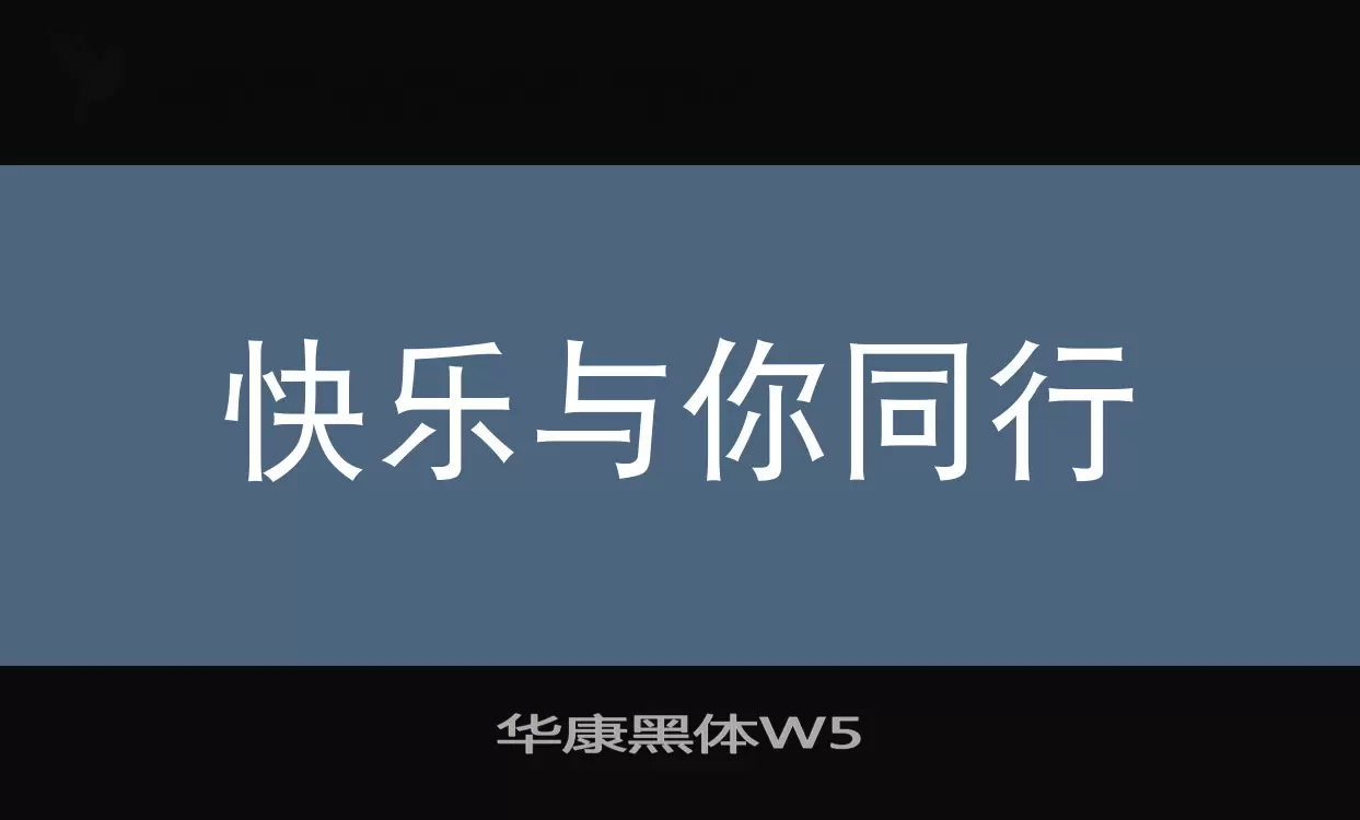 「华康黑体W5」字体效果图