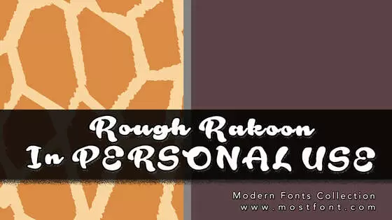 「Rough-Rakoon-In-PERSONAL-USE」字体排版图片