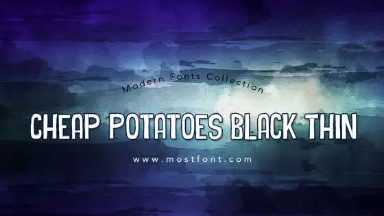 Typographic Design of Cheap-Potatoes-Black-Thin