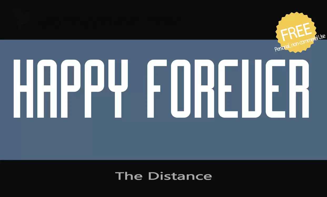 「The-Distance」字体效果图