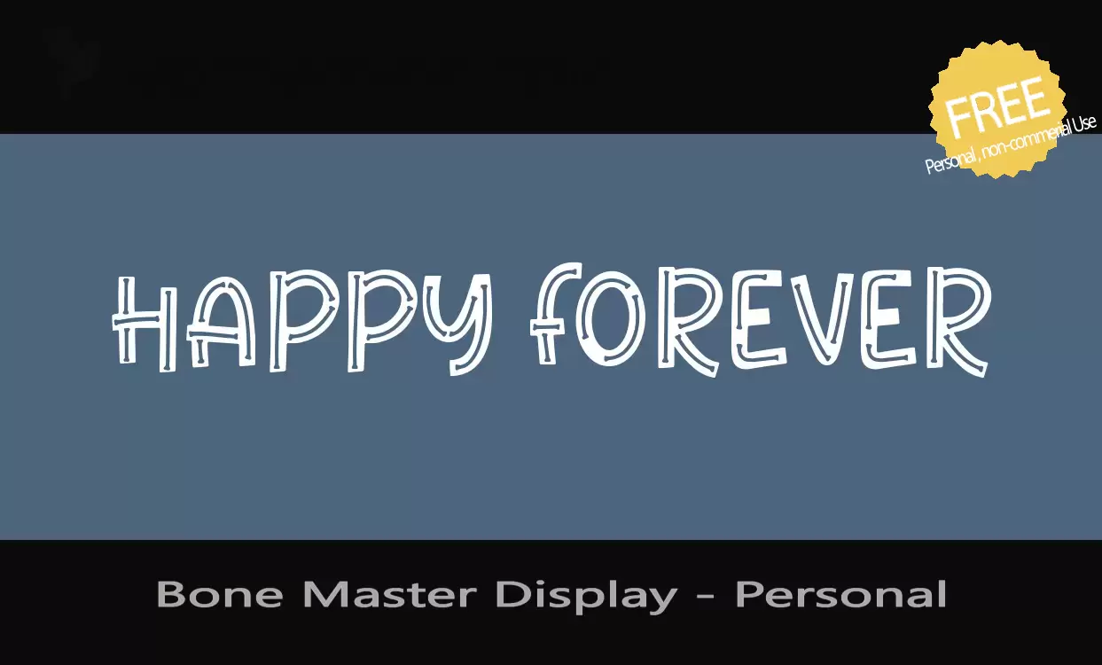「Bone-Master-Display---Personal」字体效果图