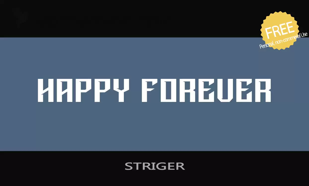 「STRIGER」字体效果图