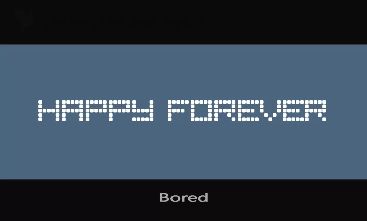 「Bored」字体效果图