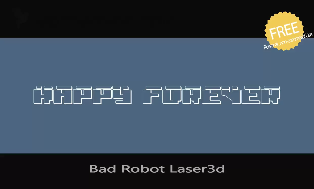 「Bad-Robot-Laser3d」字体效果图