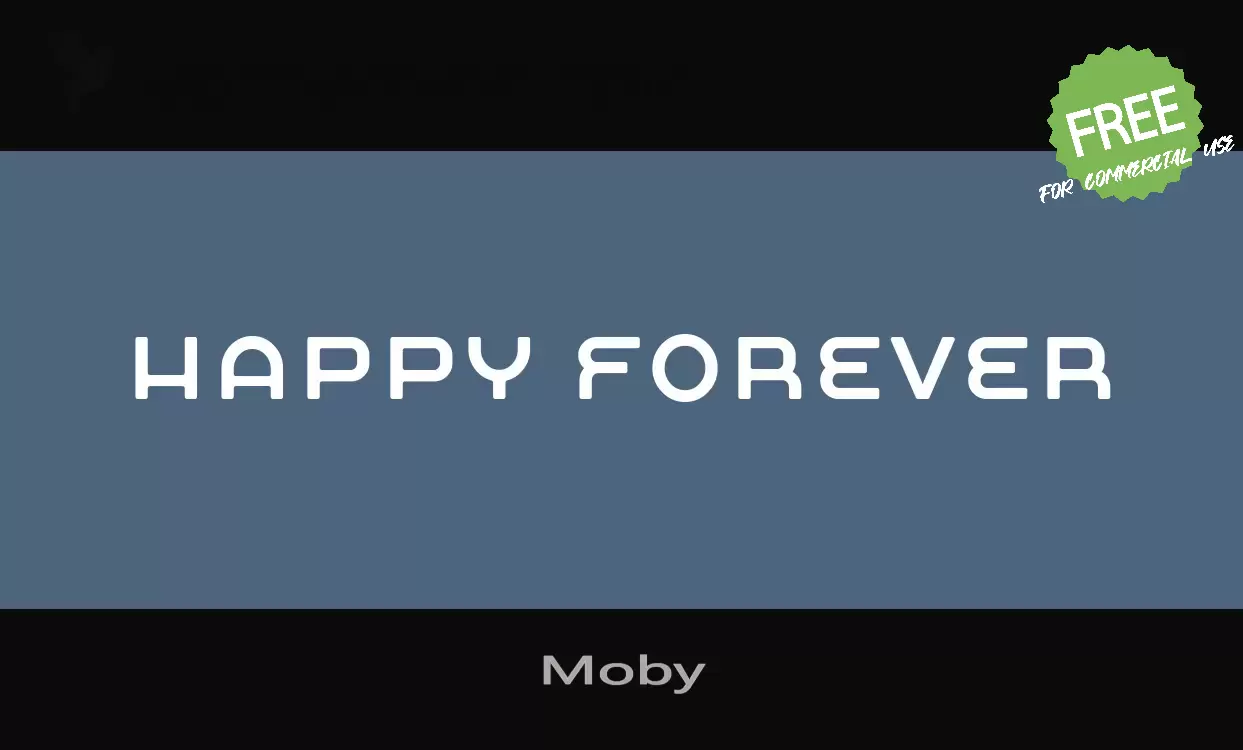Font Sample of Moby