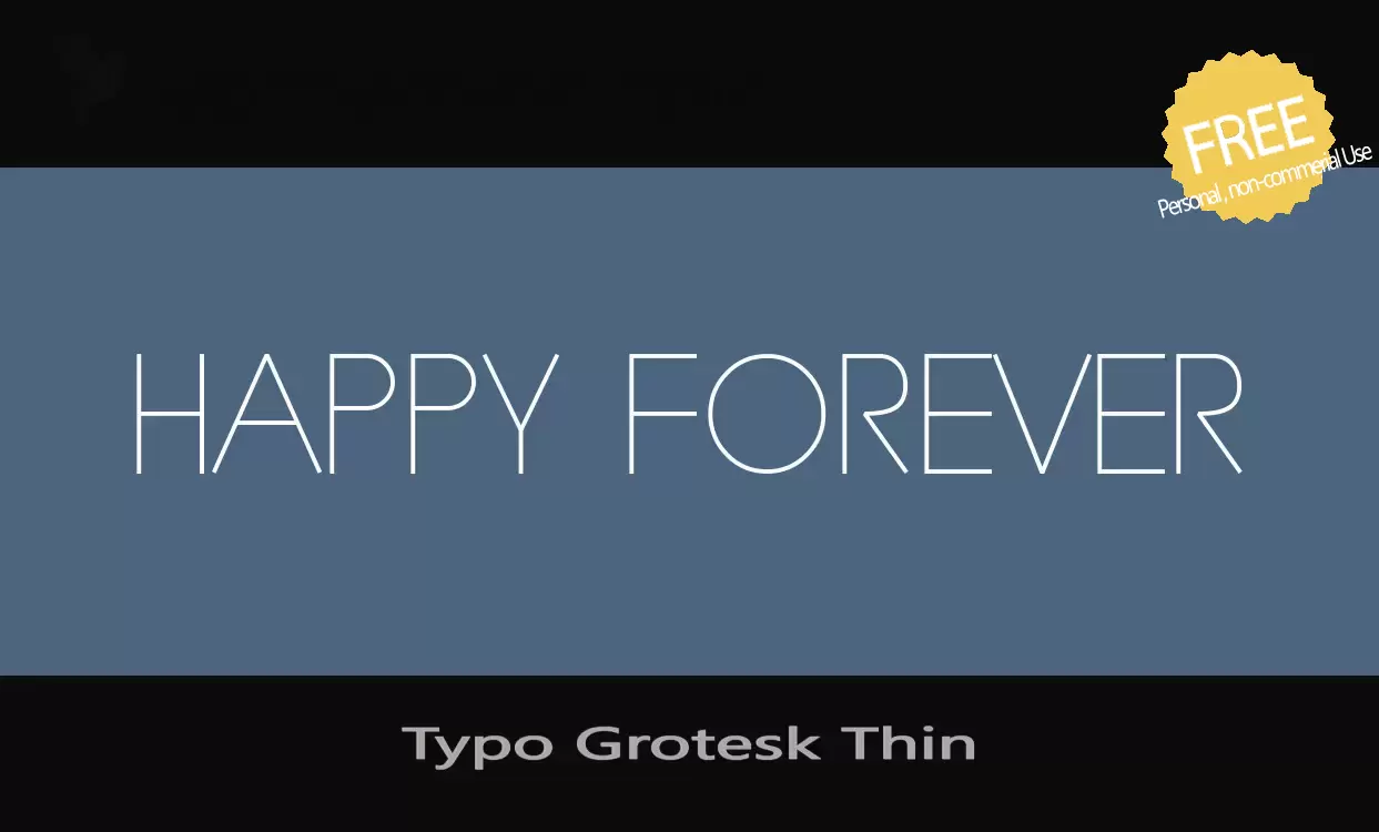 「Typo-Grotesk-Thin」字体效果图