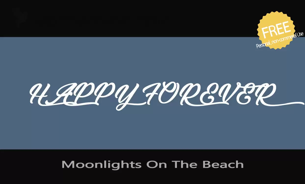 「Moonlights-On-The-Beach」字体效果图