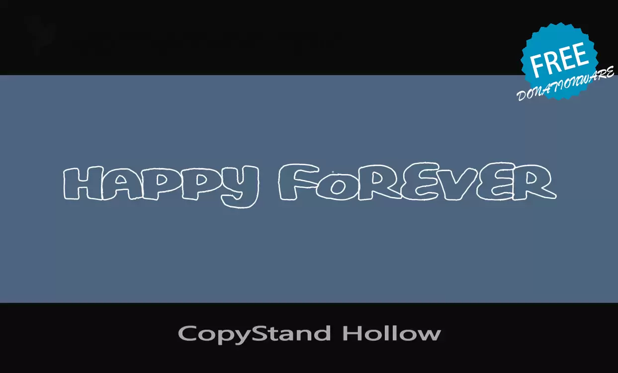「CopyStand-Hollow」字体效果图