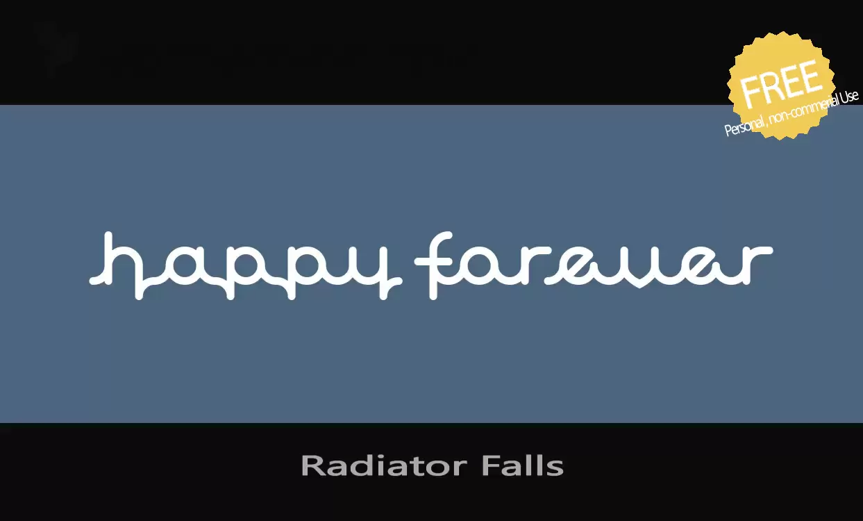 Font Sample of Radiator-Falls