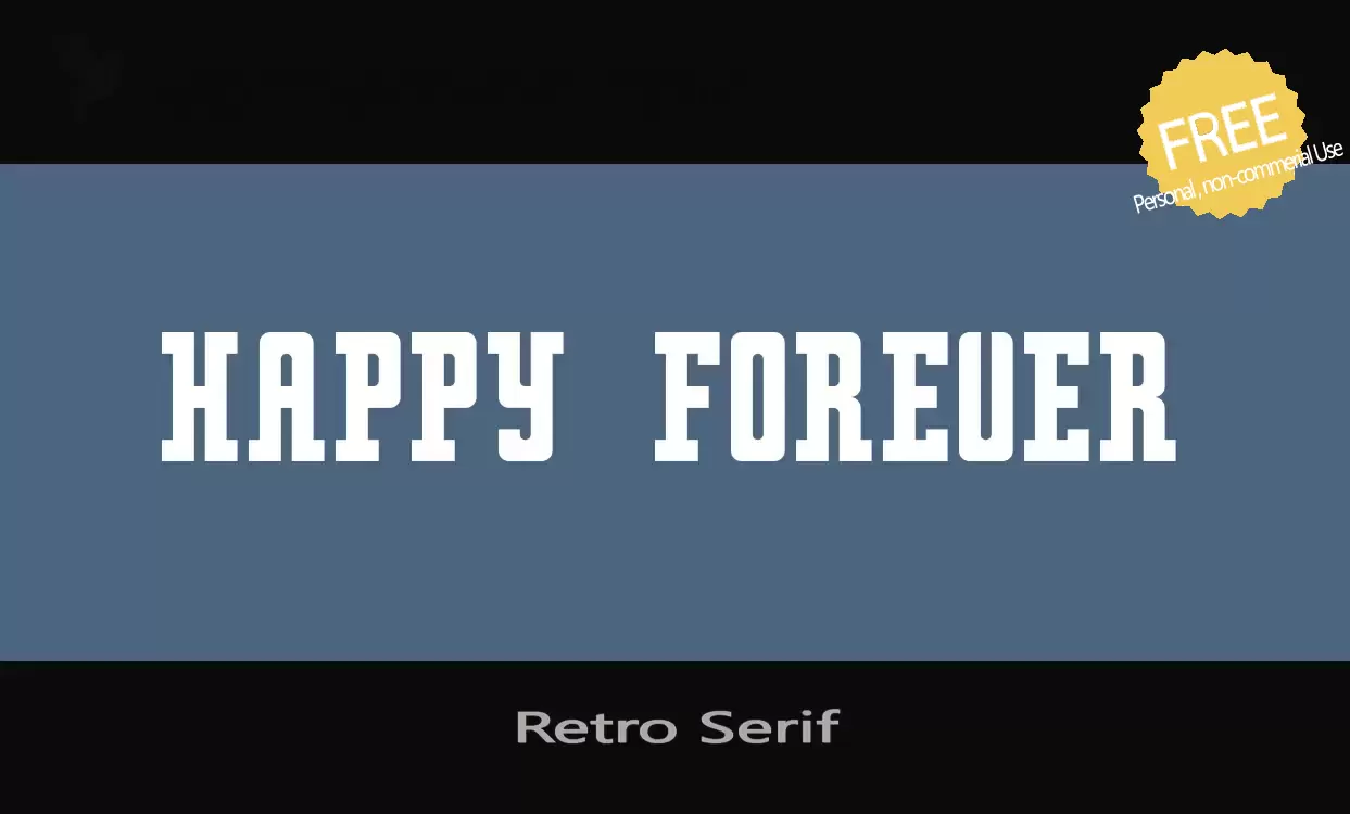 Sample of Retro-Serif