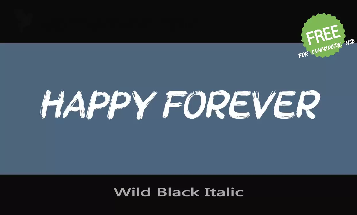 Sample of Wild-Black-Italic