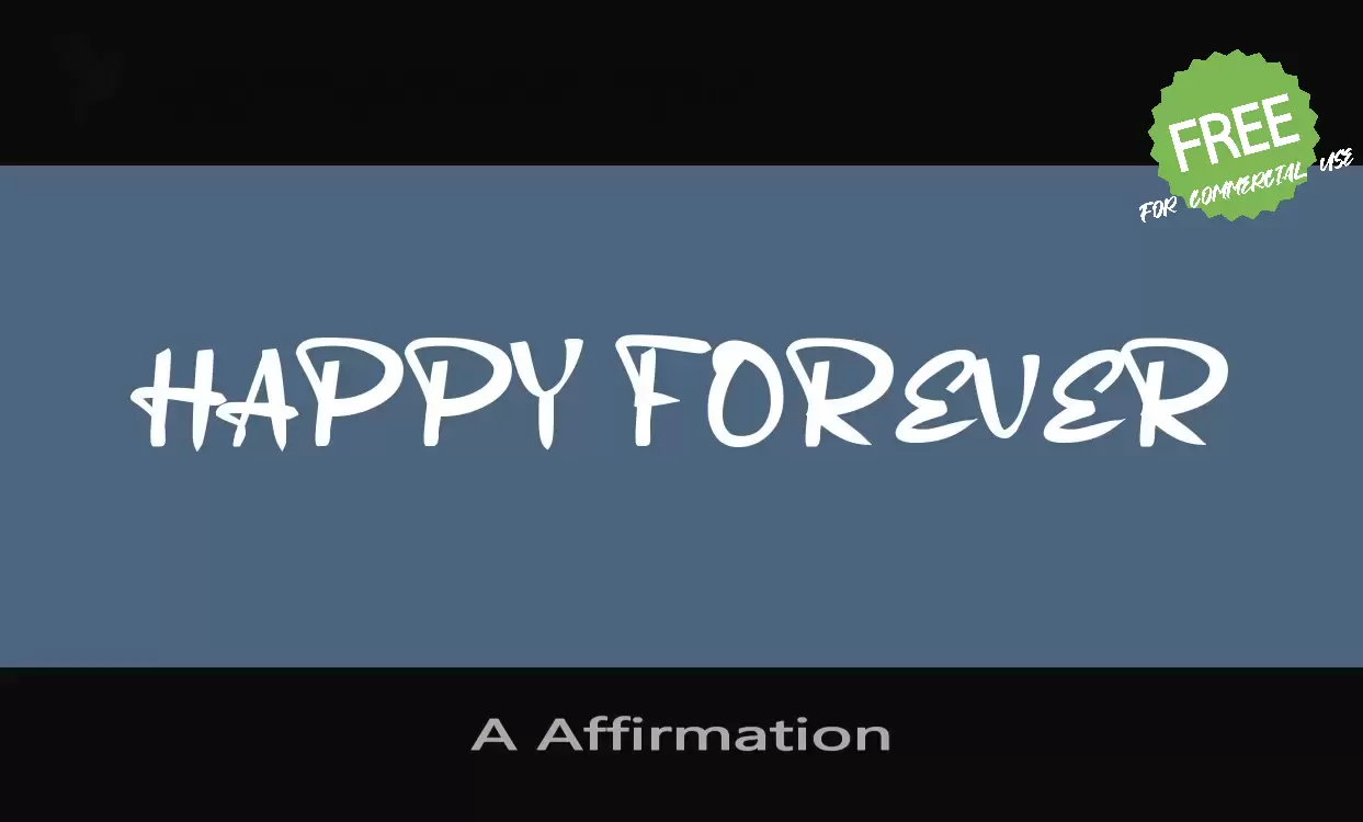 「A Affirmation」字体效果图