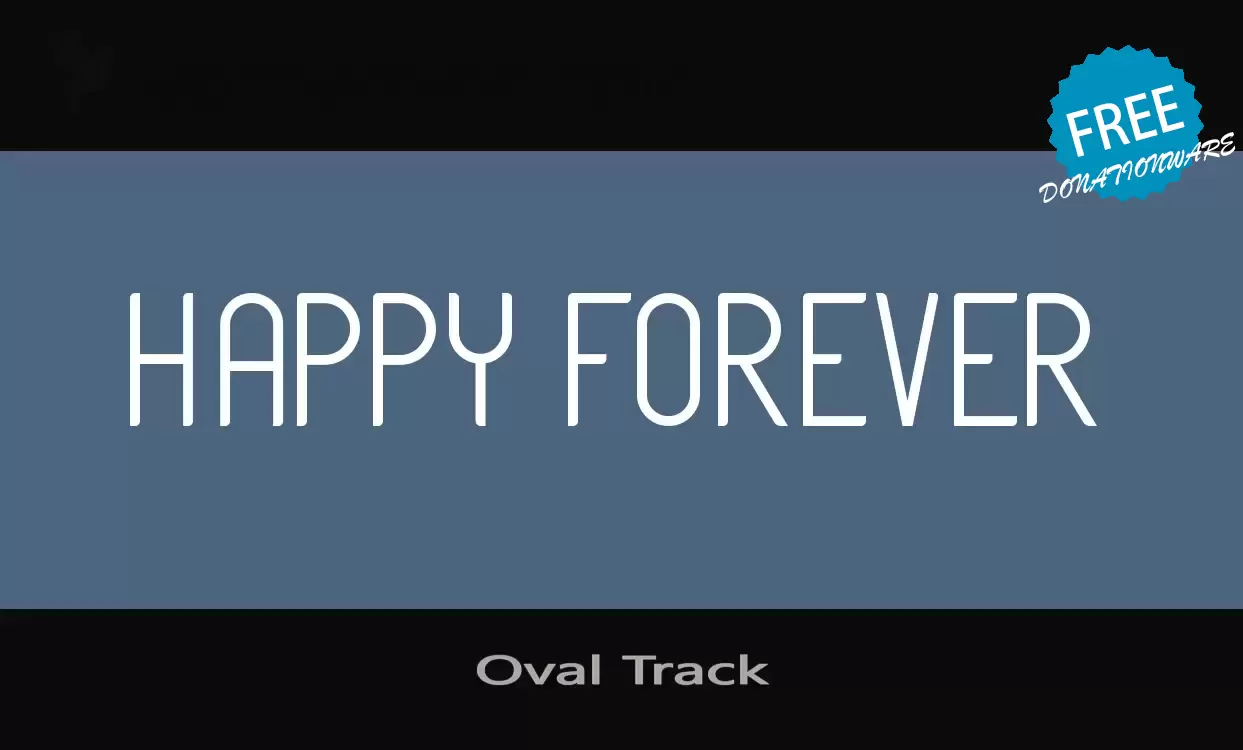 Font Sample of Oval-Track