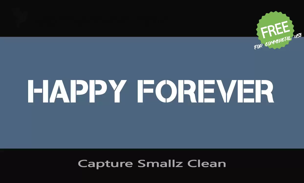 Font Sample of Capture-Smallz-Clean