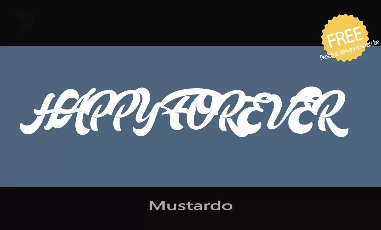Font Sample of Mustardo